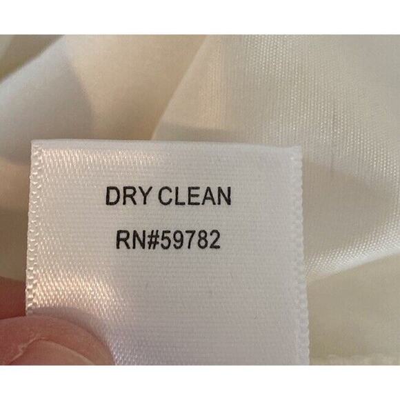 NWT Adrianna Papell Ruffle Hem Lace Dress Size 12 Women’s White - Picture 5 of 10